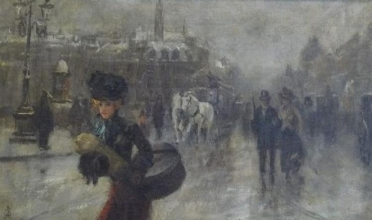 Alfred Stevens Elegants sur les Boulevards Germany oil painting art